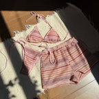Knitted Halter Tie Bikinis Sets