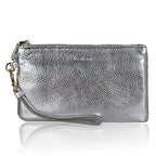 Genuine Leather Wristlet Clutch
