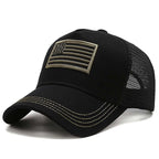 American Flag Embroidery Baseball Net Caps