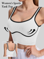 U-neck crop top quick-dry vest