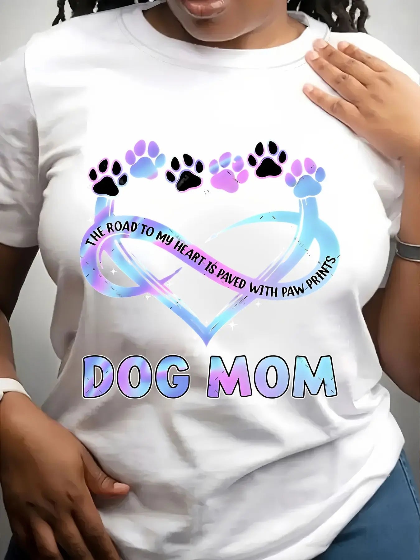 Dog Mom Paw Prints Heart