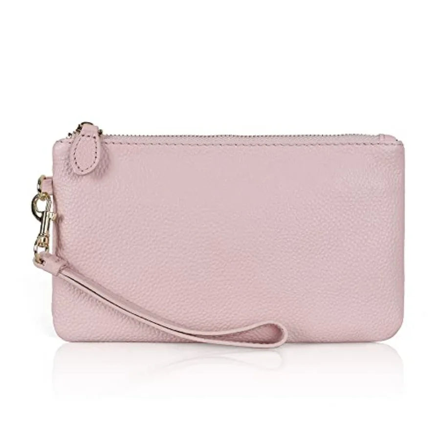 Genuine Leather Wristlet Clutch