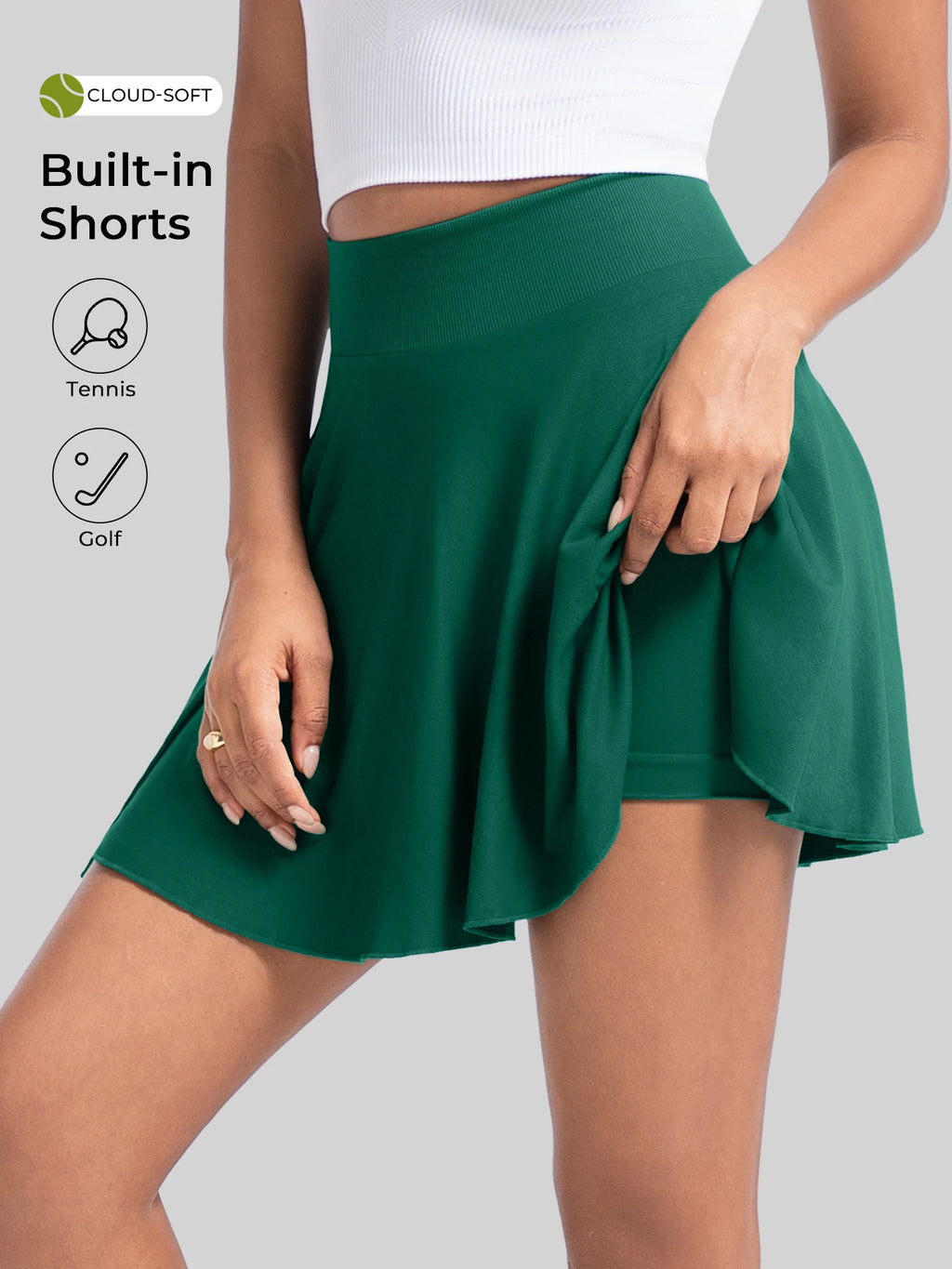 High Waist Tennis Skirt Sport Skort