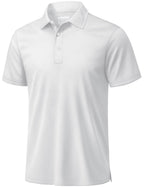 Men's 3 Buttons Polo Shirts Short Sleeve Quick Dry Golf Shirt Performance Polo with Collar Casual Work Athletic T-Shirt