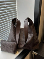 Crescent Shaped PU Leather Shoulder Bag With Coin Purse