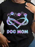 Dog Mom Paw Prints Heart