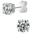 Moissanite Studs Earrings 925 Sterling Silver Gold Plated