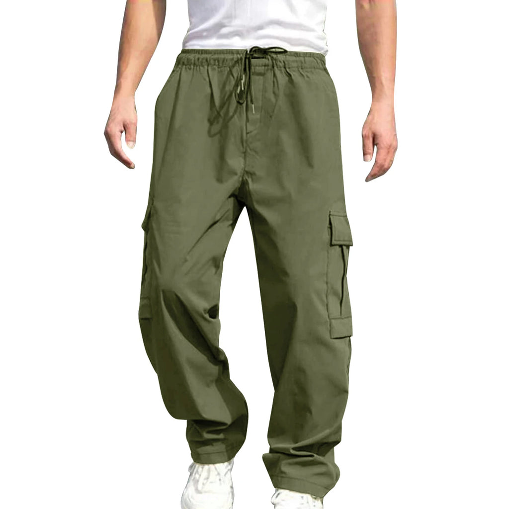 Loose Cargo Pants Drawstring Waist