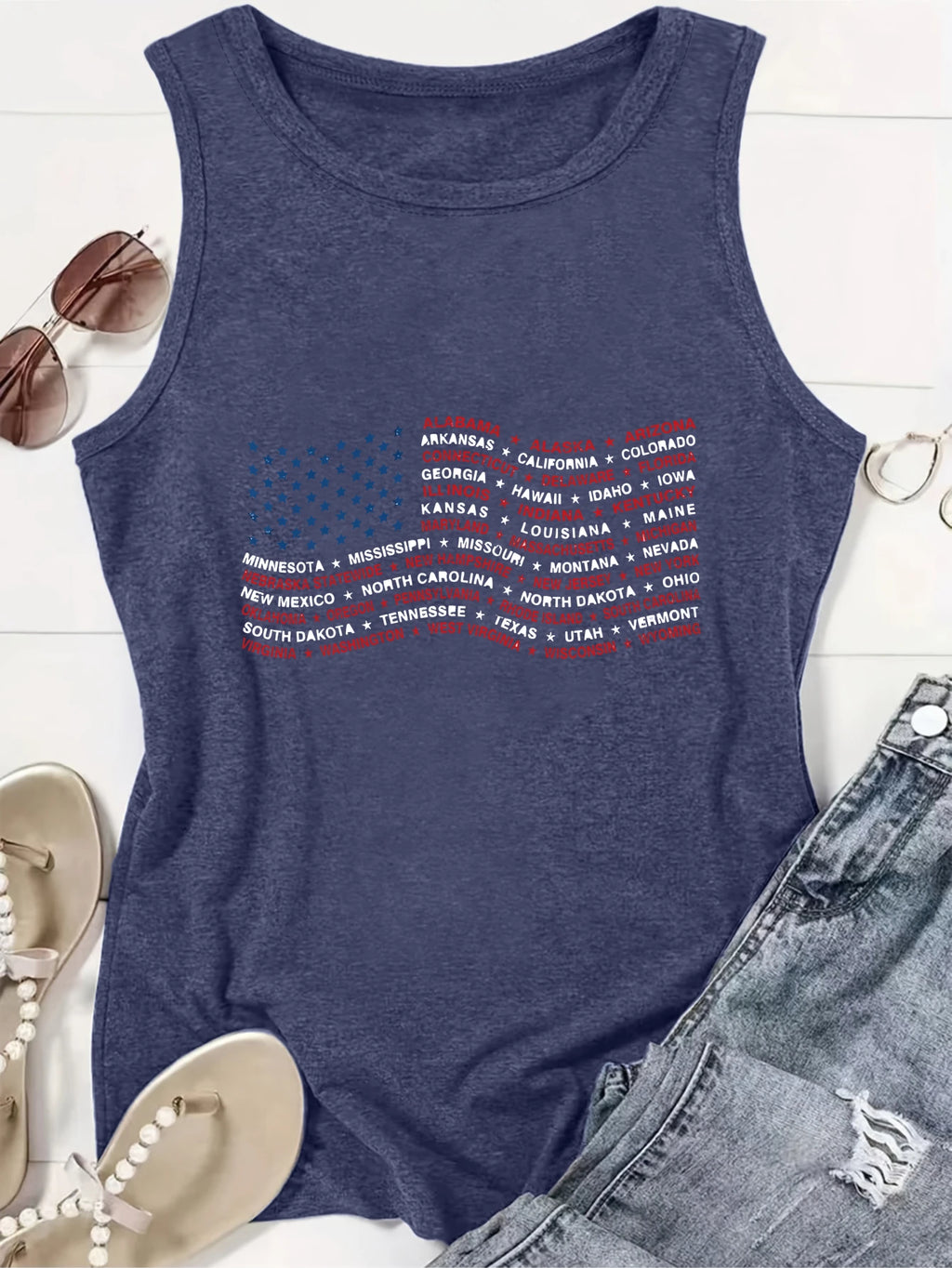 Women's Plus Size Independence Day United States Flag