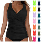 V-neck Adjustable Shoulder Strap Tankini