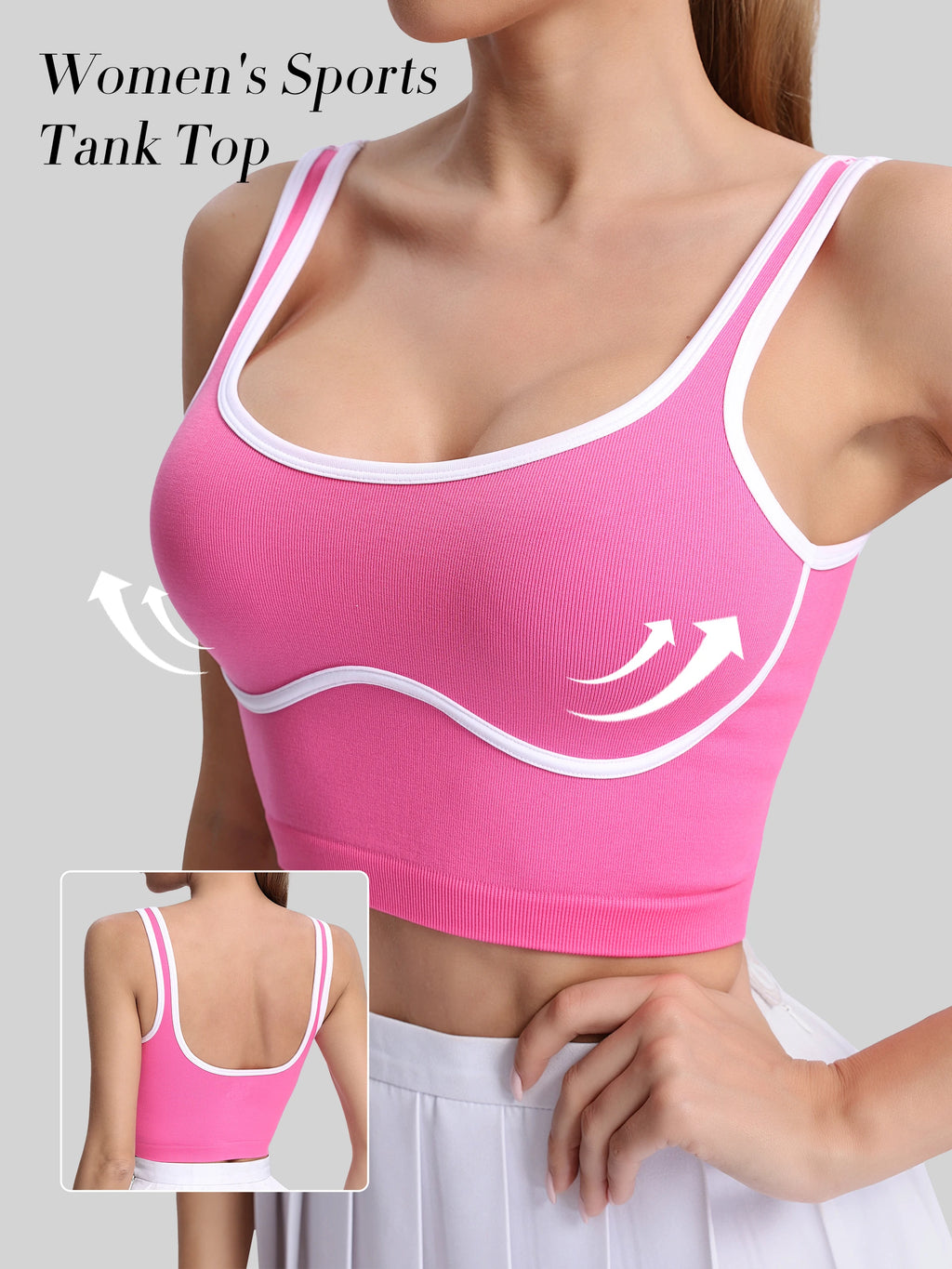 U-neck crop top quick-dry vest