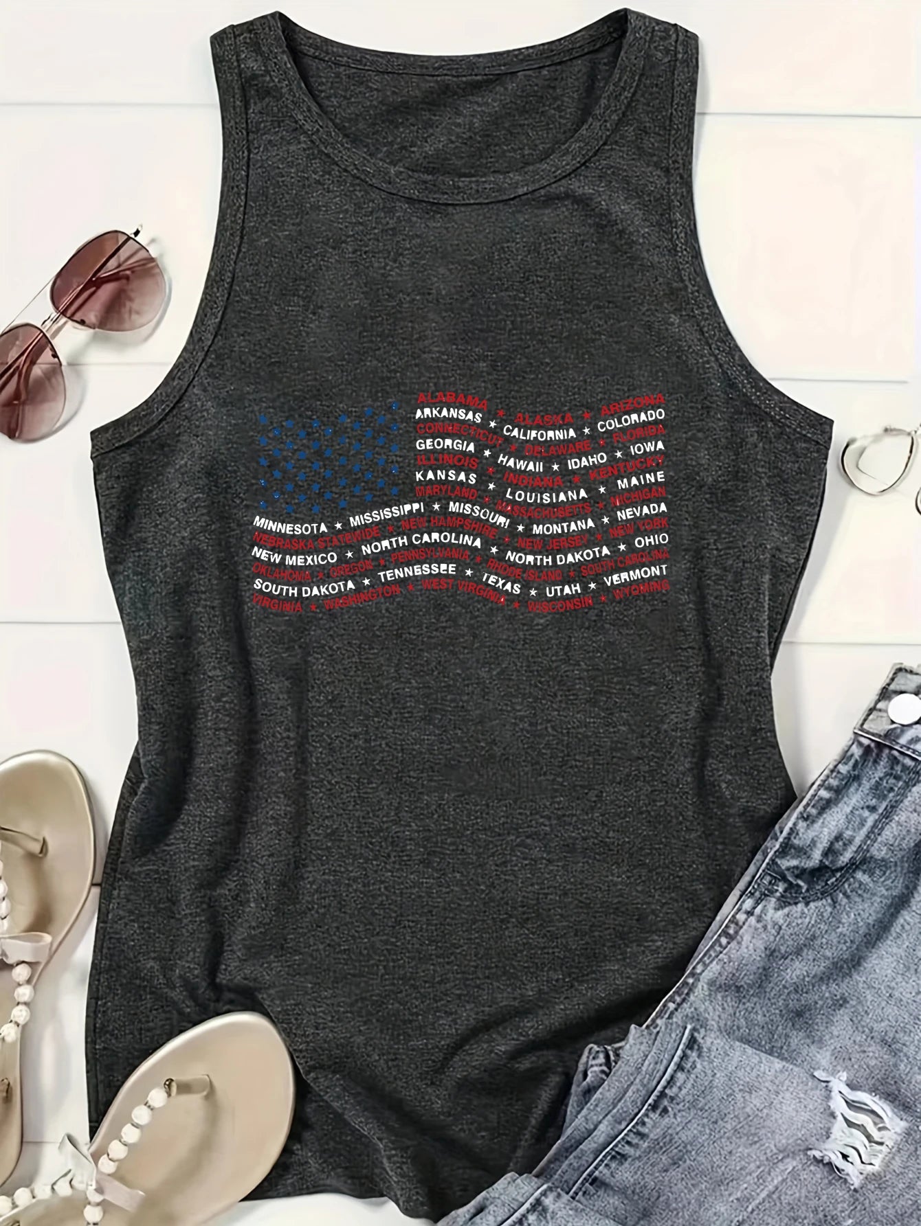 Women's Plus Size Independence Day United States Flag