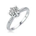 Moissanite Ring 925 Sterling Silver 18K Gold Plated