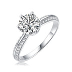 Moissanite Ring 925 Sterling Silver 18K Gold Plated