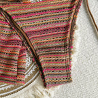 Knitted Halter Tie Bikinis Sets