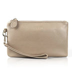 Genuine Leather Wristlet Clutch