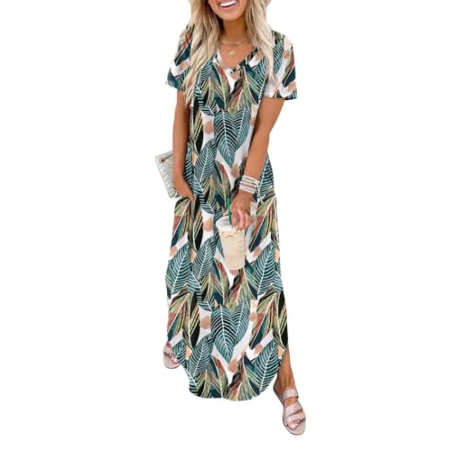 Short Sleeve Dresses Maxi Dress