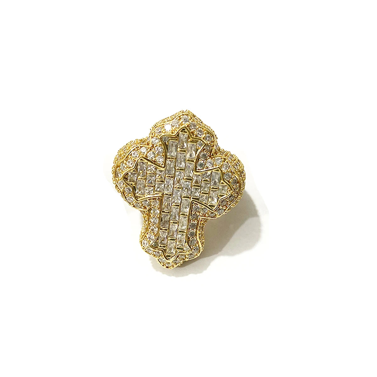 Cross Finger Ring Iced Out