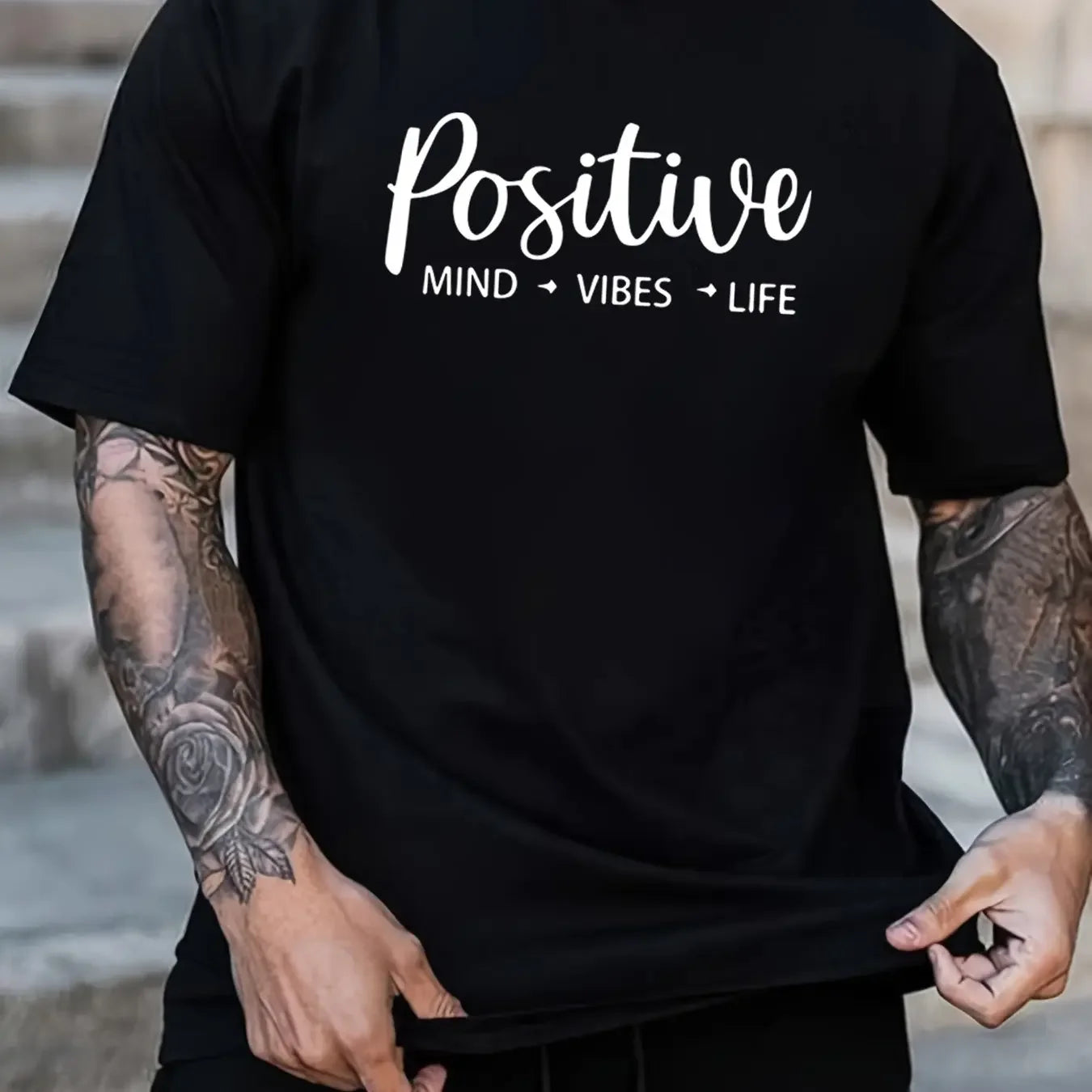 Positive Print  T-shirt