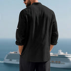 Linen Button Down Long Sleeve Shirt