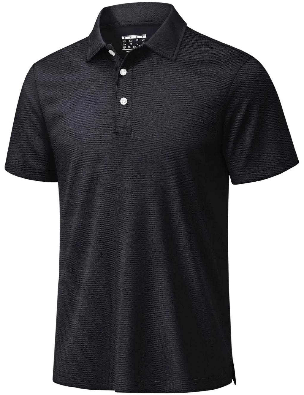 Men's 3 Buttons Polo Shirts Short Sleeve Quick Dry Golf Shirt Performance Polo with Collar Casual Work Athletic T-Shirt