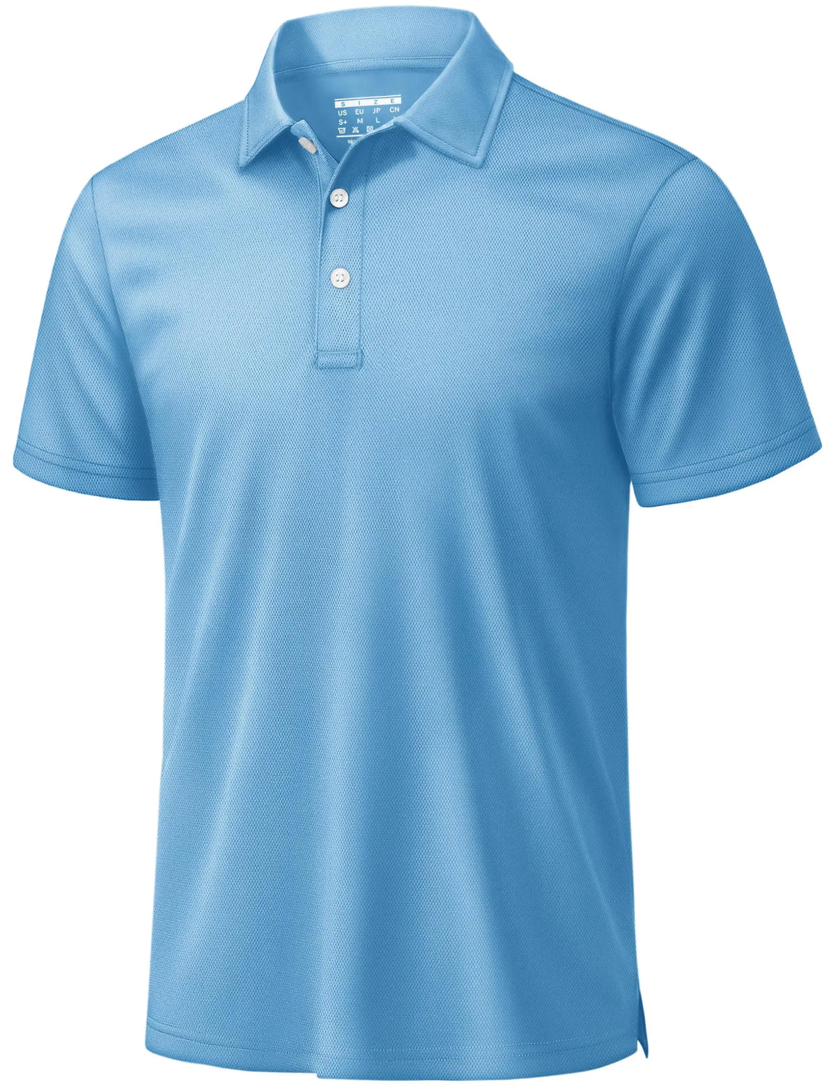 Men's 3 Buttons Polo Shirts Short Sleeve Quick Dry Golf Shirt Performance Polo with Collar Casual Work Athletic T-Shirt