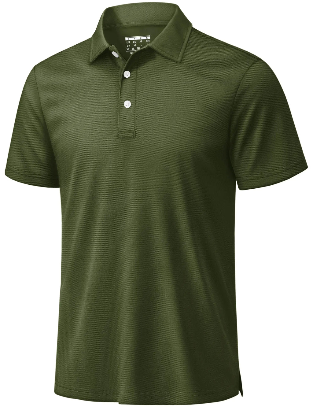 Men's 3 Buttons Polo Shirts Short Sleeve Quick Dry Golf Shirt Performance Polo with Collar Casual Work Athletic T-Shirt