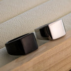 Titanium Steel Smooth Simple Flat Ring