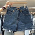Denim Shorts High-Waisted Loose-Fit