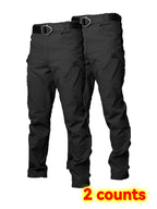2PCS Wear Resistant Work Pant Multi-pocket Straight Cargo Trousers