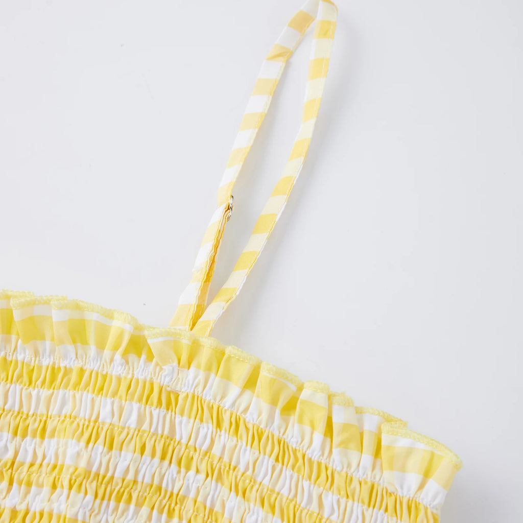 Smocked Spaghetti-Strap Tank Top