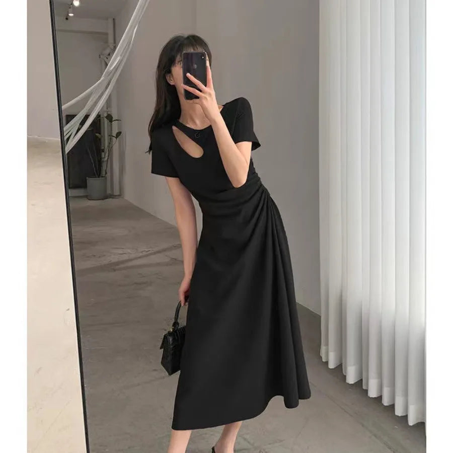 French Temperament Hepburn Style Dress