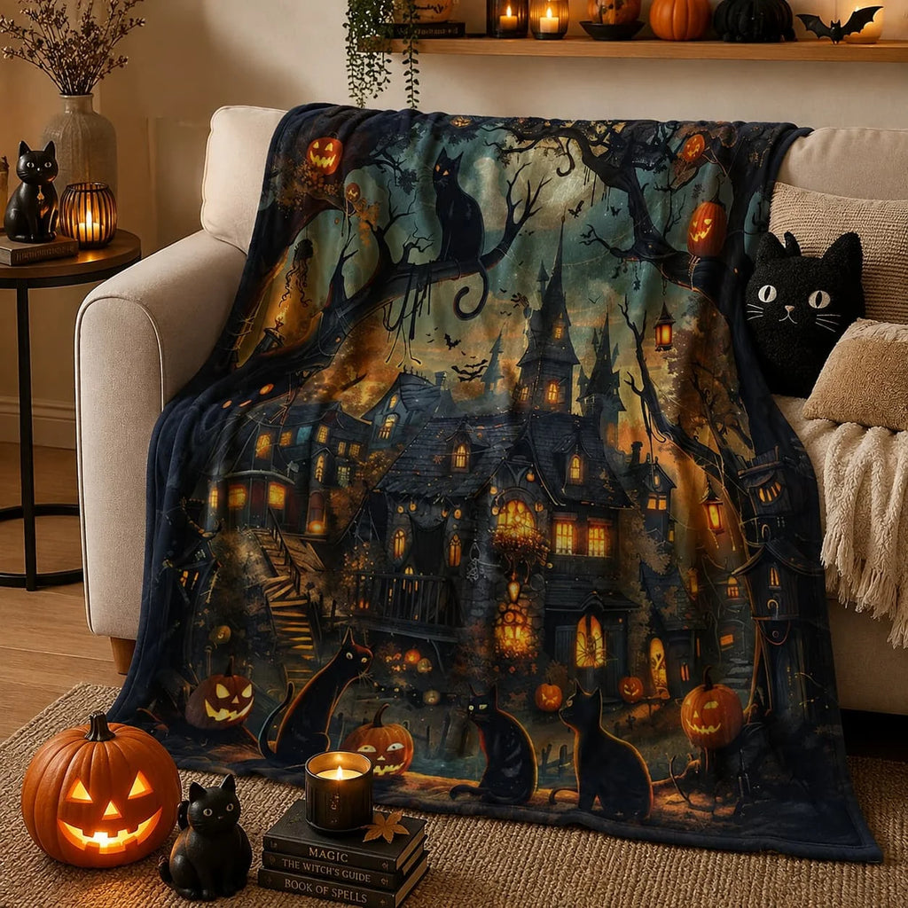 Halloween Decor Blanket: Cozy Fall Throw