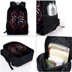 Spider Pattern Three Piece Set Backpack