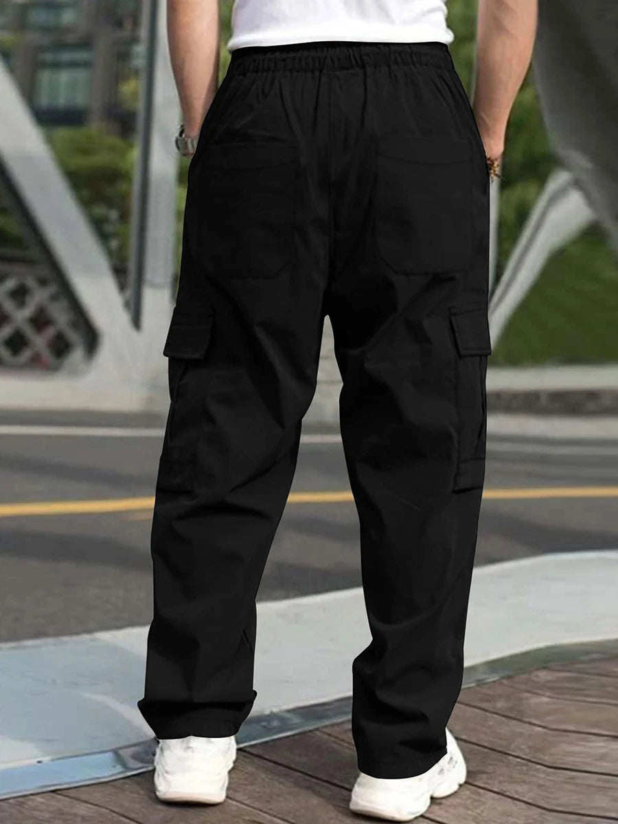 Loose Cargo Pants Drawstring Waist