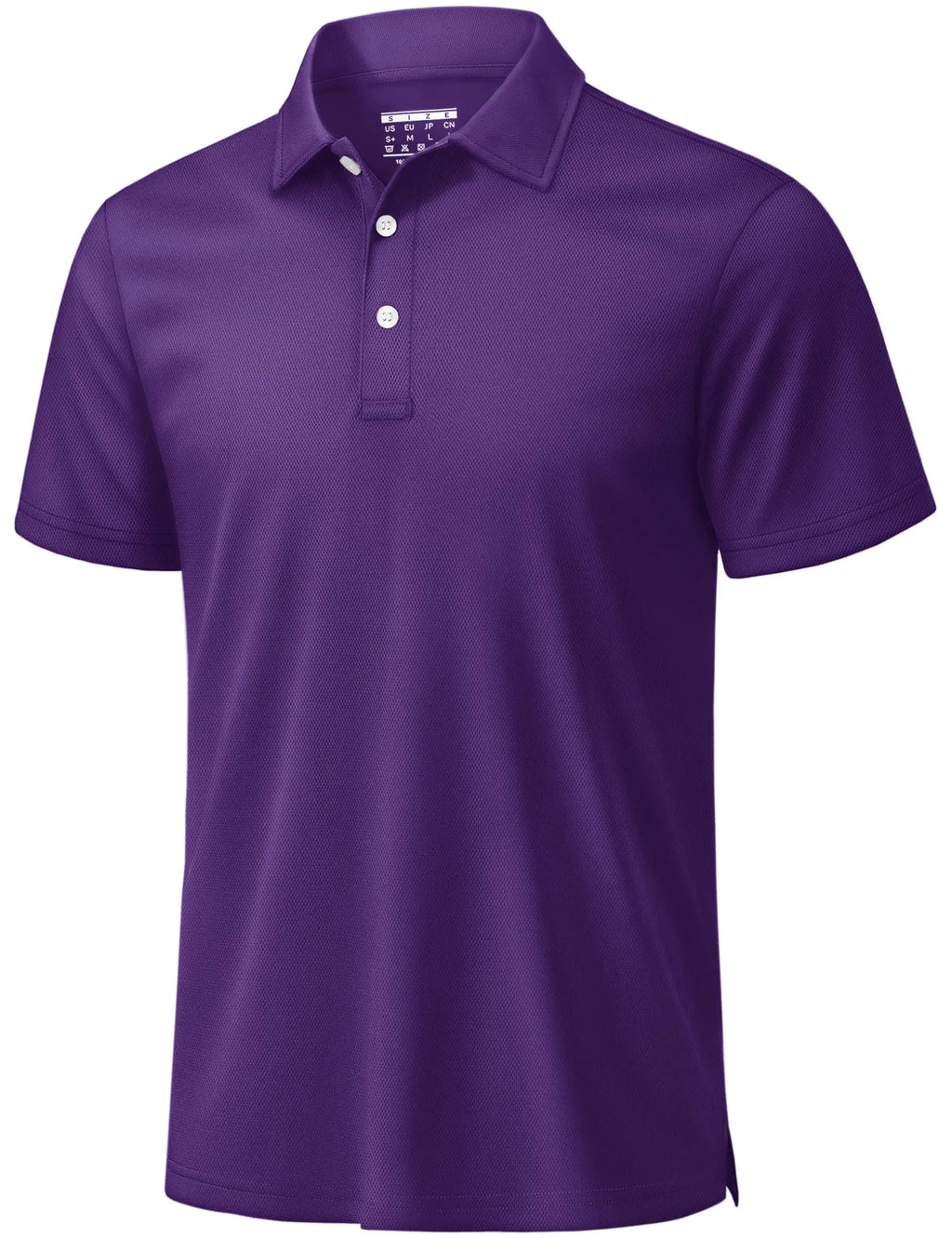 Men's 3 Buttons Polo Shirts Short Sleeve Quick Dry Golf Shirt Performance Polo with Collar Casual Work Athletic T-Shirt