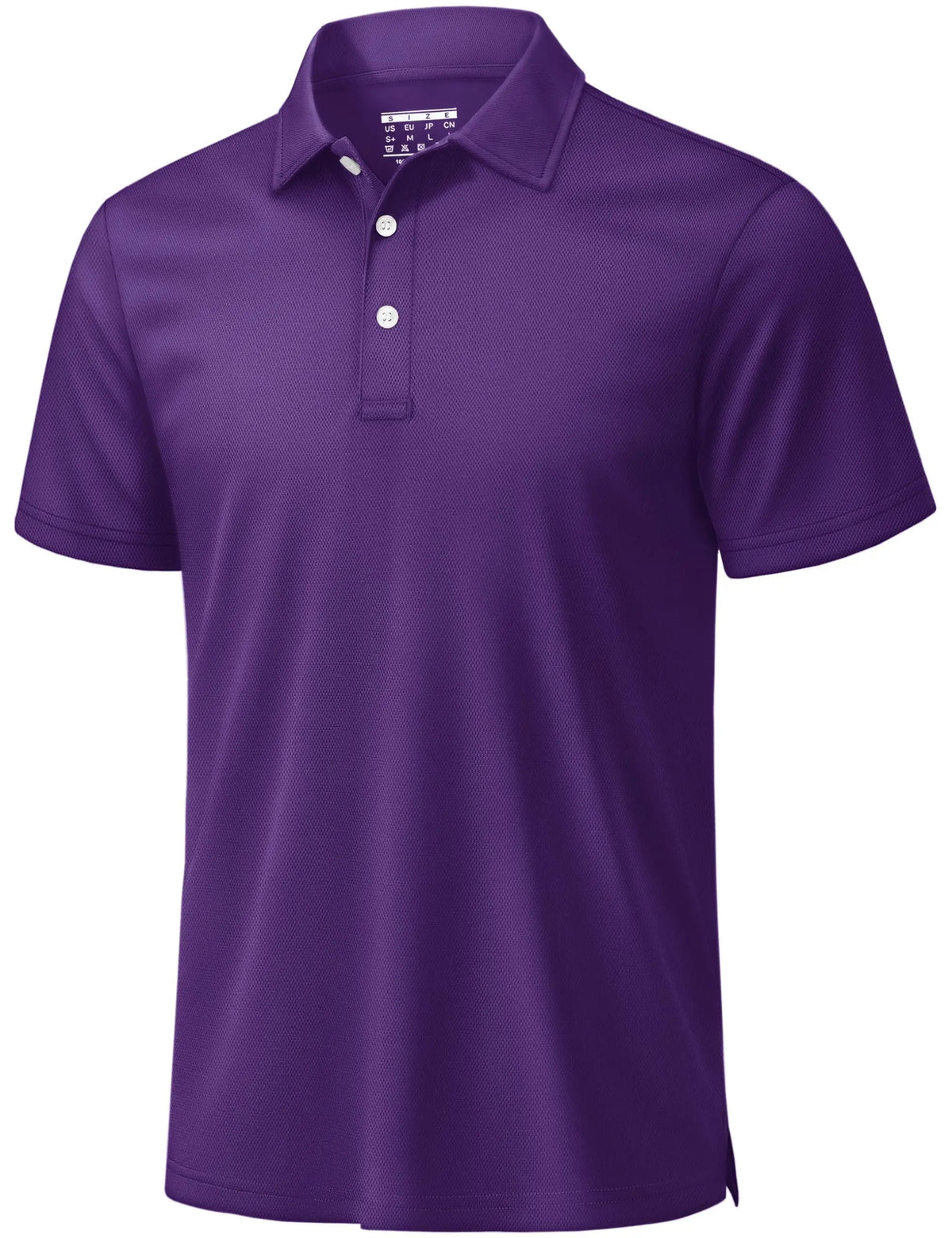 Men's 3 Buttons Polo Shirts Short Sleeve Quick Dry Golf Shirt Performance Polo with Collar Casual Work Athletic T-Shirt