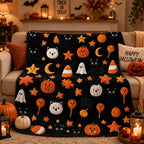 Blanket with Halloween Patchwork