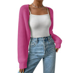 Open Front Cropped Cardigan