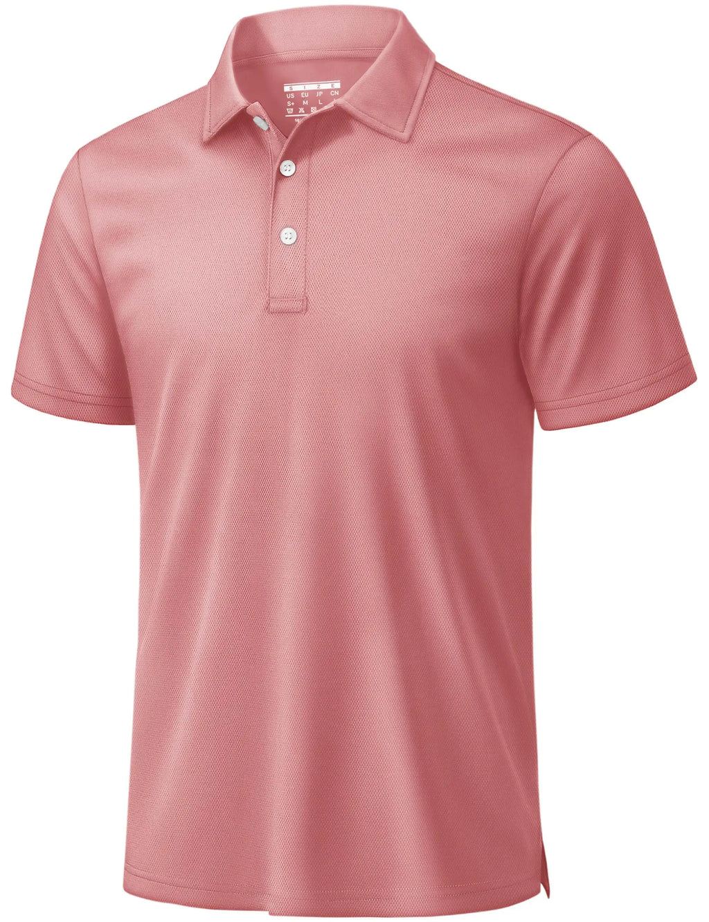 Men's 3 Buttons Polo Shirts Short Sleeve Quick Dry Golf Shirt Performance Polo with Collar Casual Work Athletic T-Shirt