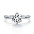 Moissanite Ring 925 Sterling Silver 18K Gold Plated
