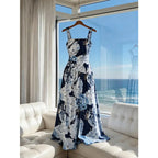 Cami Straps Casual Flared Long Dress