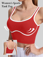 U-neck crop top quick-dry vest