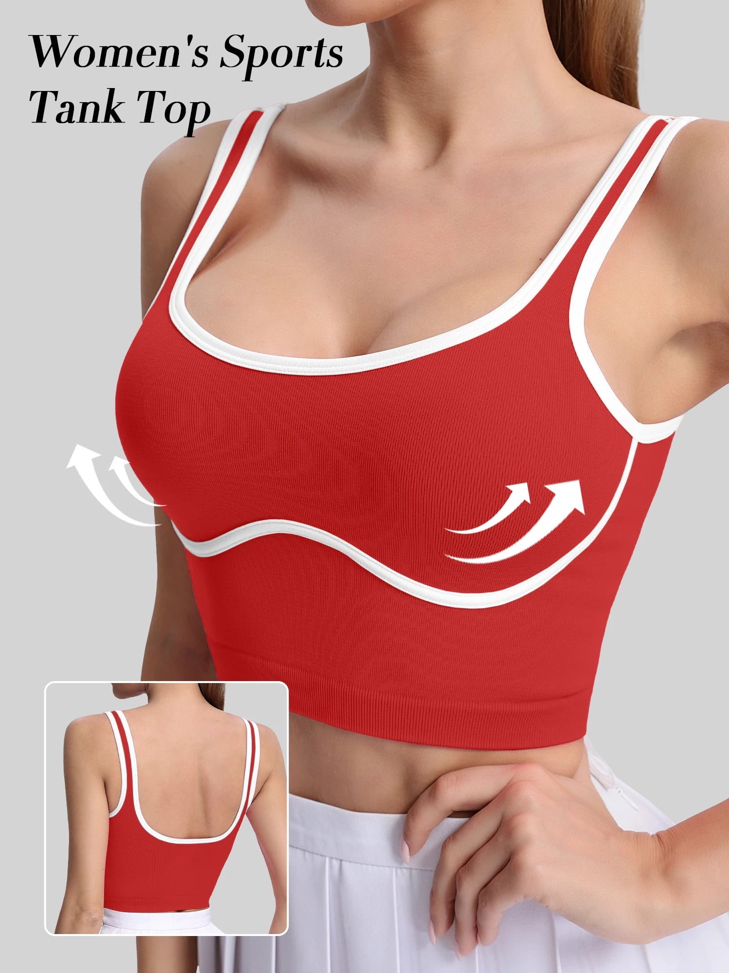 U-neck crop top quick-dry vest