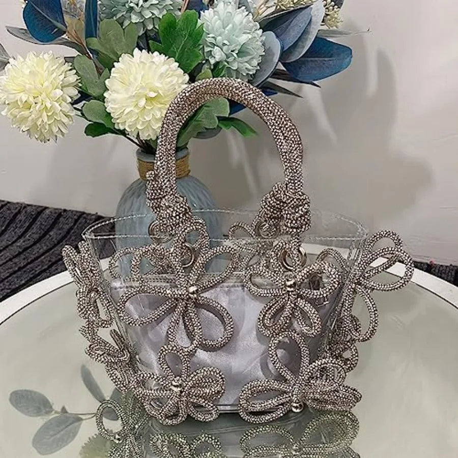 Clear Rhinestone Handbag