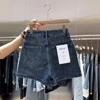 Denim Shorts High-Waisted Loose-Fit