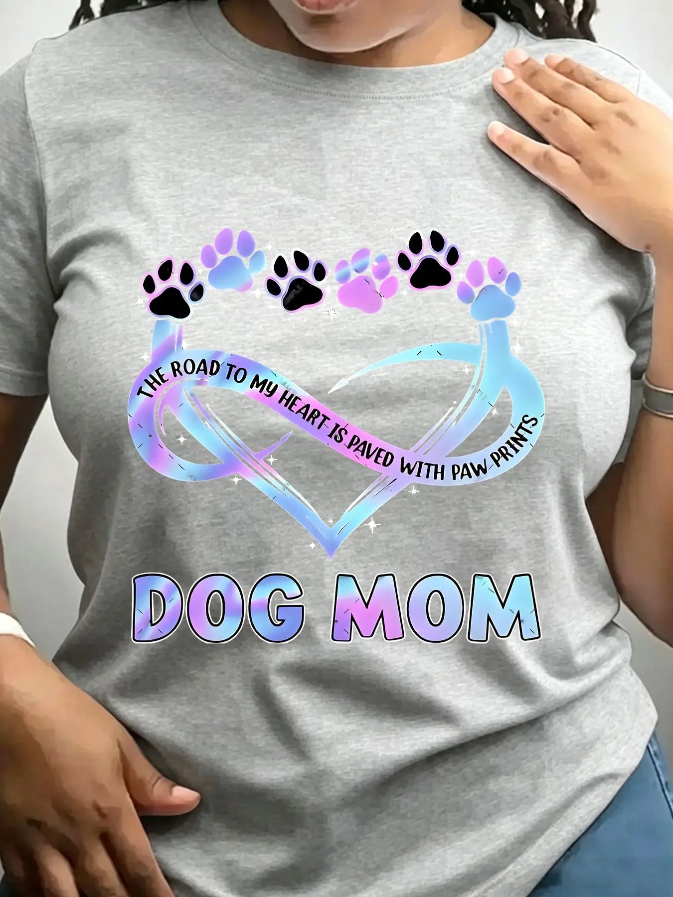 Dog Mom Paw Prints Heart