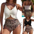 Leopard Print Split Swimsuit