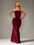 Elegant Strapless Mermaid Evening Gown
