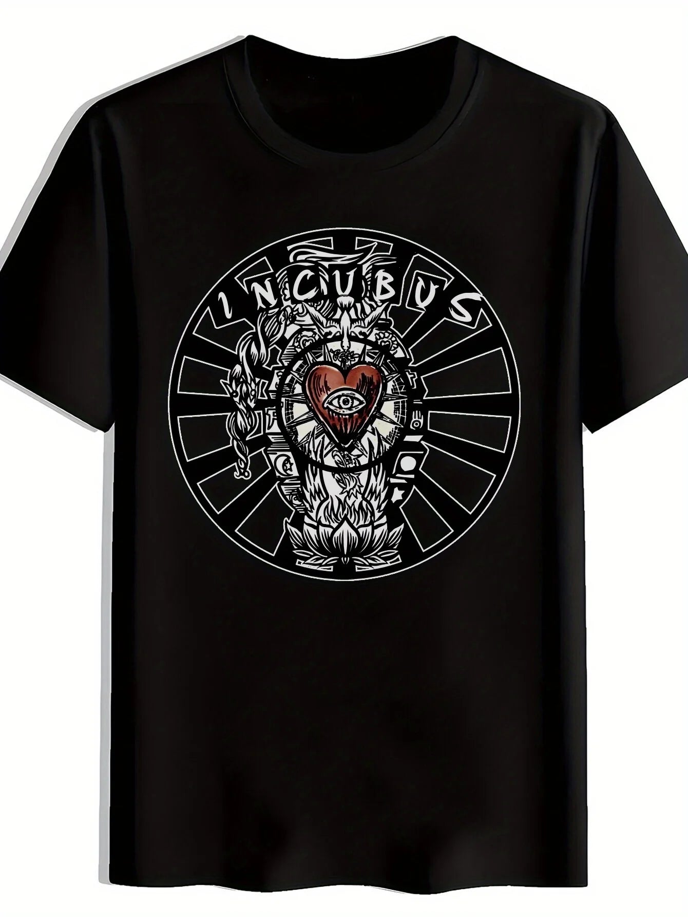 "Incubus" Band Design with Heart & Sunburst Pattern